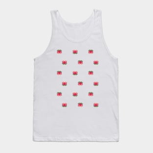 Light Open Simple Protea Pattern Tank Top